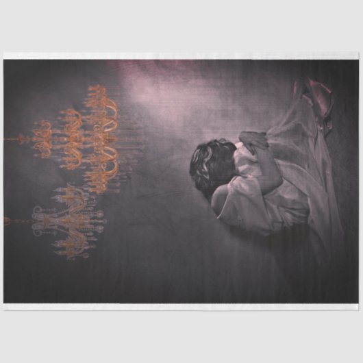 悲しみの芸術2デコページティッシュペーパー 薄葉紙 (正面)