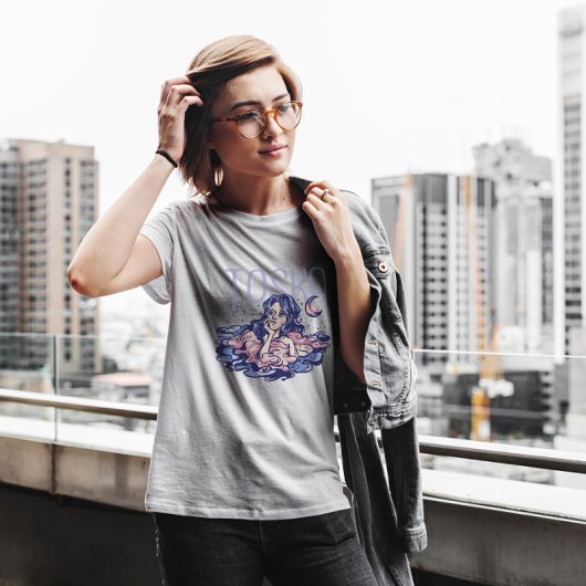 悲しみの雲の女性 Tシャツ