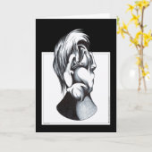 悲しみの2つの顔 カード (黄色い花)