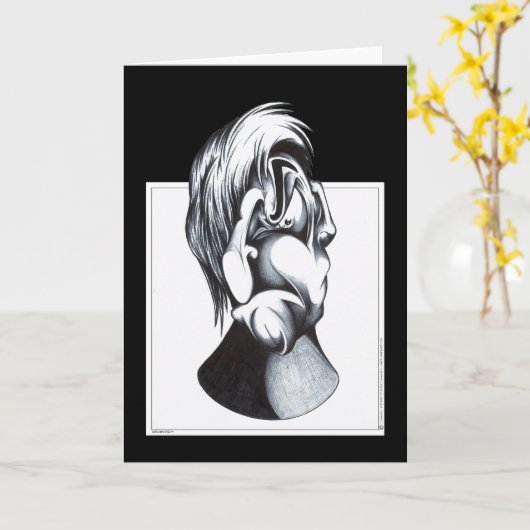 悲しみの2つの顔 カード (黄色い花)