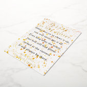 悲しみはグリッター悔やみや弔慰フォイルグリーティングカードのようなものだ 箔招待状 (回転した状態)