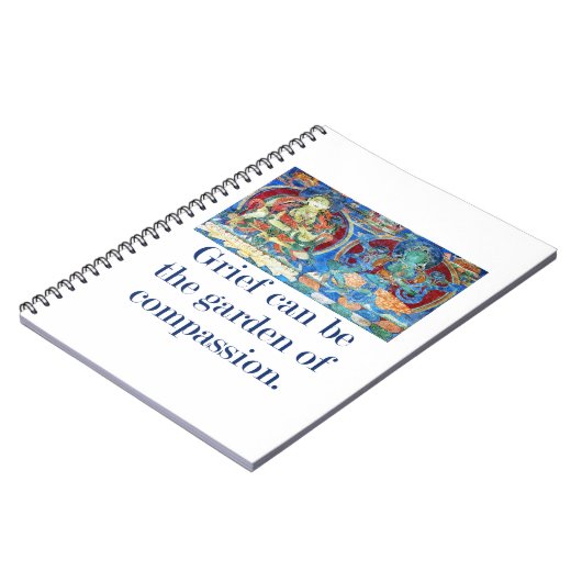 悲しみは庭になることができる – 思いやりの引用文 ノートブック (左側)