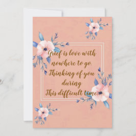 "悲しみは愛のunanched"、良いカードを取得する。 案内状