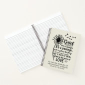 悲しみは決して変わらない…献上品の記念品ジャーナル ノートブック (内部)