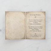 悲しみは見えません-葬儀ヴィンテージカード カード (内部)