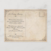 悲しみは見えません-葬儀ヴィンテージカード シーズンポストカード (裏面)