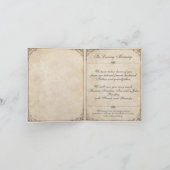 悲しみは見ることができない – 葬儀ヴィンテージカード カード (内部)