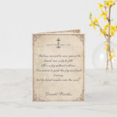 悲しみは見ることができない – 葬儀ヴィンテージカード カード (黄色い花)