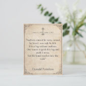 悲しみは見ることができない – 葬儀ヴィンテージカード シーズンポストカード (スタンド正面)