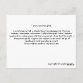 悲しみを引き起こす ポストカード (裏面)