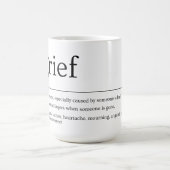 悲しみ定義マグ – ミニマリスト死別ギフト コーヒーマグカップ (中央)