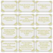 悲しみ引用文のバラコーナーフレーム黄色金ゴールド シール (正面)