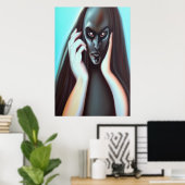 悲しみ | AIアートポスター ポスター (ホームオフィス)