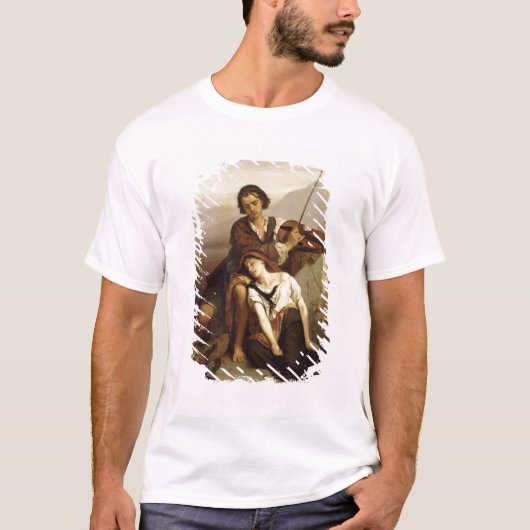 悲しみ、c.1852の心地よい tシャツ (正面)