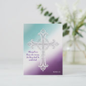 「悲しむ者は幸い」マタイ 5:4 ポストカード (スタンド正面)