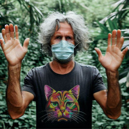 悲しカラフルい子猫Tシャツ Tシャツ