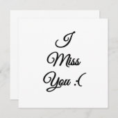 悲し恋しく思い絵文字 招待状 (正面/裏面)