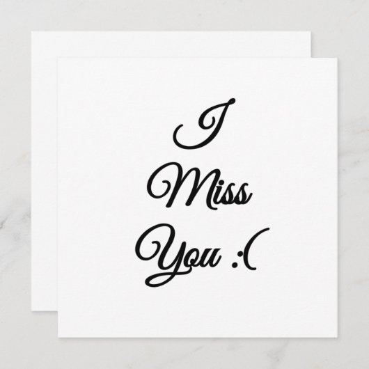 悲し恋しく思い絵文字 招待状 (正面/裏面)