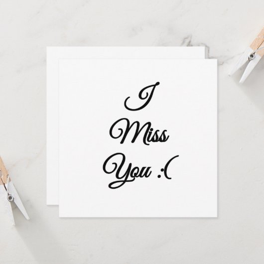 悲し恋しく思い絵文字 招待状 (正面/裏面インサイチュ)