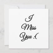 悲し恋しく思い絵文字 招待状 (正面)