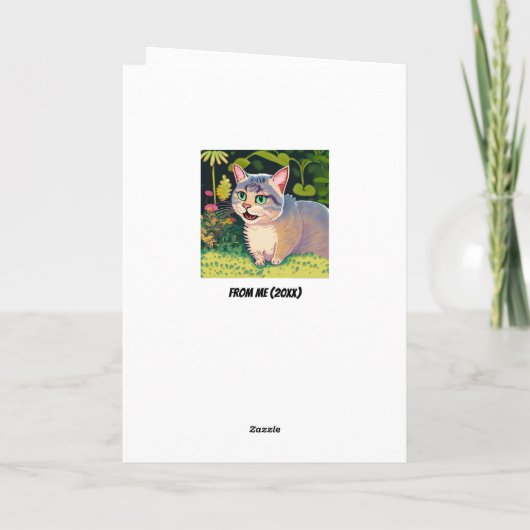 悲し考えい猫 カード (裏面)