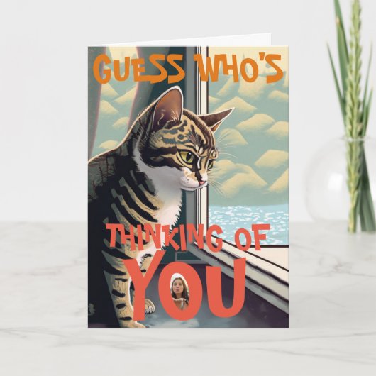 悲し考えい猫 カード (正面)