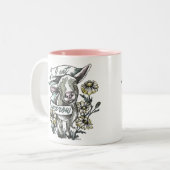 悲し食べみ:ヤギとデイジーの幸せ ツートーンマグカップ (正面左)