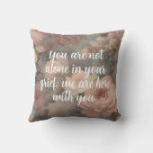 悲エレガント嘆する母へのフローラ記念贈り物 クッション (裏面)