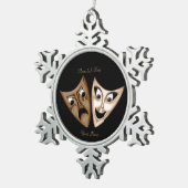 悲劇とコメディ スノーフレークピューターオーナメント (右)