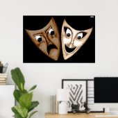 悲劇とコメディ ポスター (ホームオフィス)