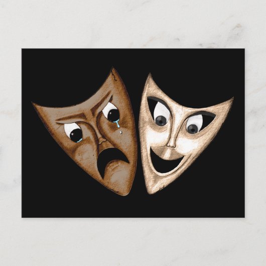悲劇とコメディ ポストカード (正面)