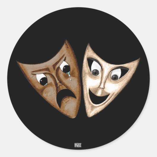 悲劇とコメディ ラウンドシール (正面)