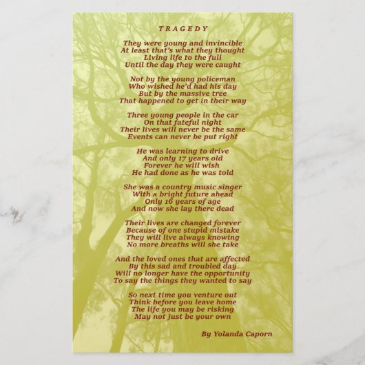 悲劇のチラシ チラシ (正面)