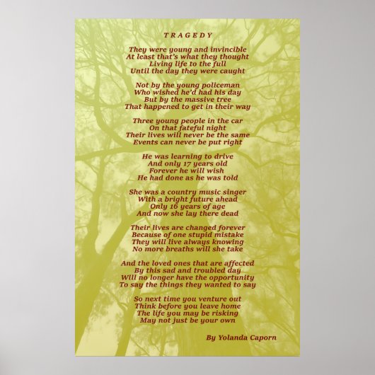 悲劇のポスター ポスター (正面)