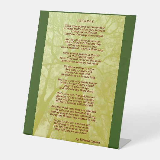 悲劇の台座標識 台座サイン (正面)