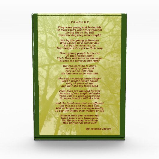 悲劇アクリルブロック フォトブロック (正面)