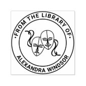 悲劇コメディシアターマスク#1図書名 セルフインキングスタンプ (デザイン)