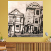 悲劇ビクトリアン- San Francisco 1906 キャンバスプリント (インサイチュ (リビング))