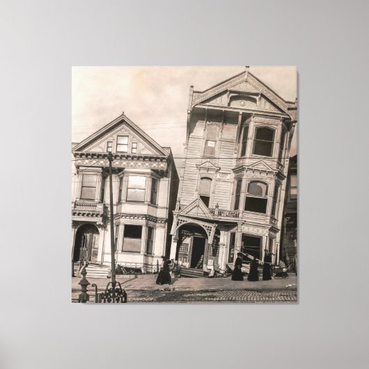 悲劇ビクトリアン- San Francisco 1906 キャンバスプリント (正面)