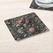 悲劇合唱団 – ゴシックビクトリアンデザイン スクエアペーパーコースター (アングル)