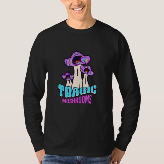 悲劇的なキノコ泣き叫びの悲しいサイケデリック胞子 Tシャツ (正面)