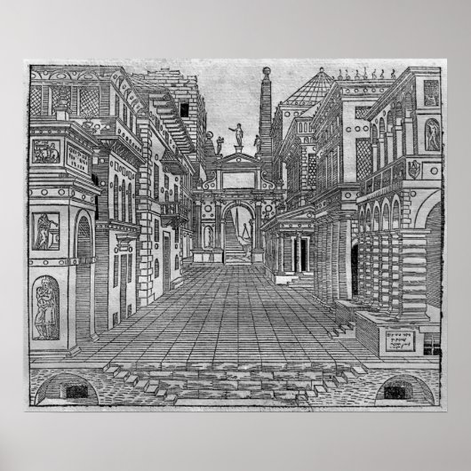 悲劇的なシーンのデザインを設定する ポスター (正面)