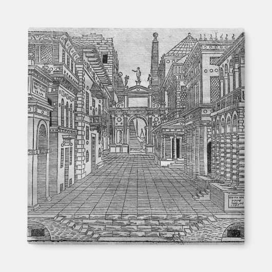 悲劇的なシーンのデザインを設定する マグネット (正面)