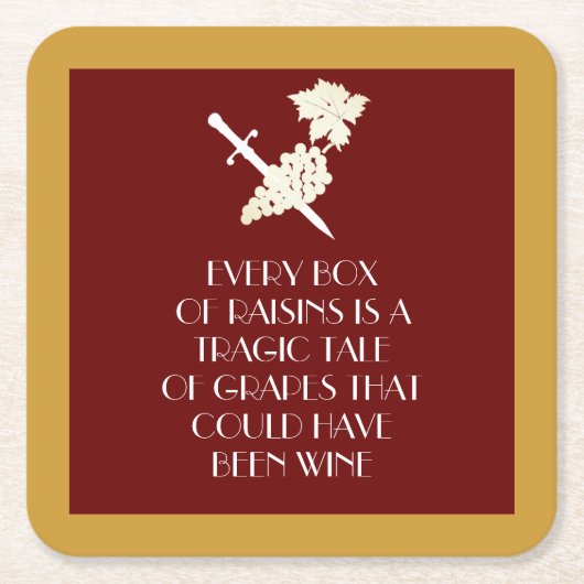 悲劇的な物語 スクエアペーパーコースター (正面)