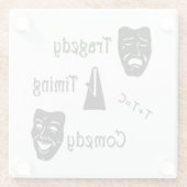 悲劇+タイミングがコメディシアターに匹敵 ガラスコースター (裏面)