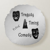悲劇+タイミングがコメディシアターに匹敵 ラウンドクッション (正面)