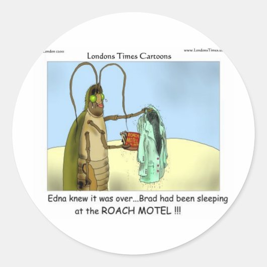 悲劇@ローチモーテルギフトティースマグカードなど ラウンドシール (正面)