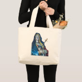 悲哀のトートバックの女性 ラージトートバッグ (正面(商品))