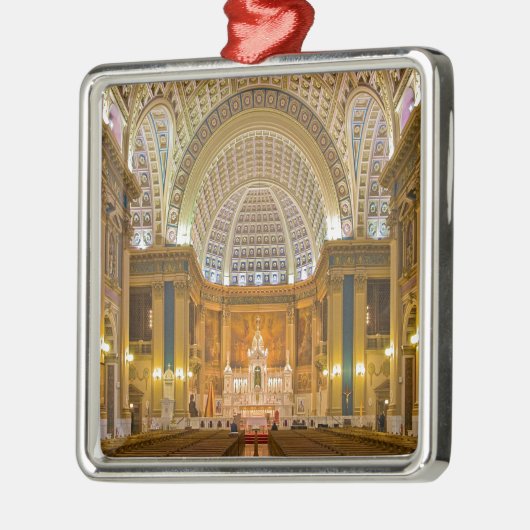 悲哀のバシリカ会堂の国民の神社の私達の女性 メタルオーナメント (左)