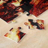 悲嘆と憂鬱の炭のスケッチオン火 ジグソーパズル (側面)